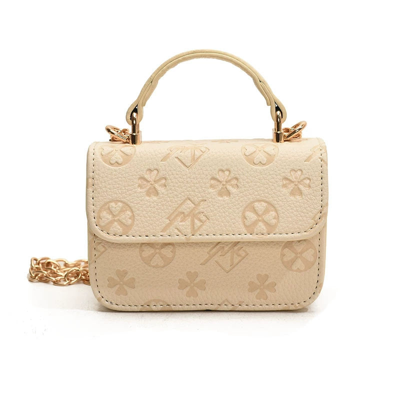 Kids embossed Mini handbag girls crossbody bag