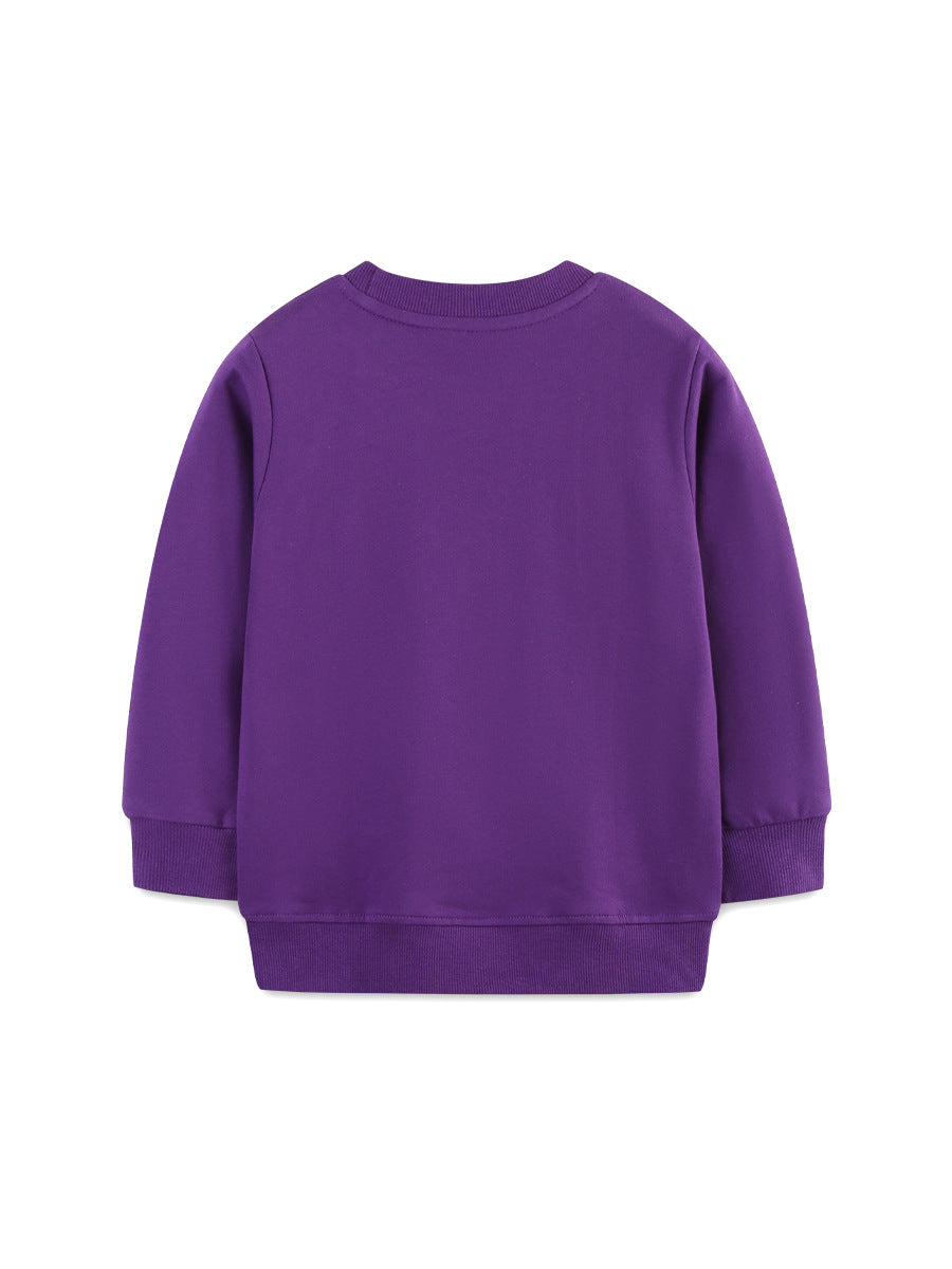 Halloween cartoon witch puppy patch pullover sweater