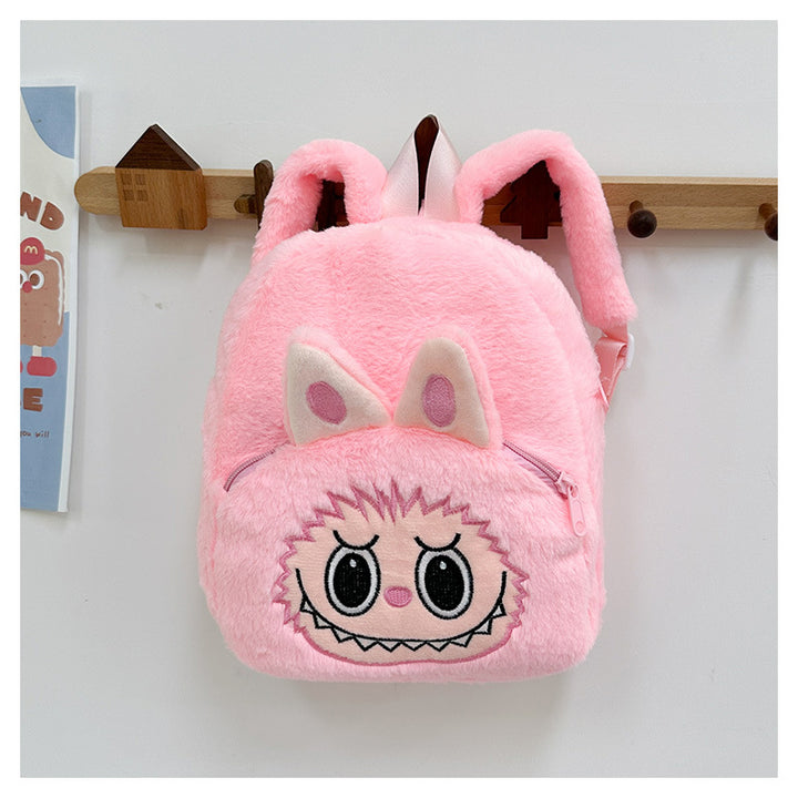 Cartoon labubu furry backpack children's plush backpack