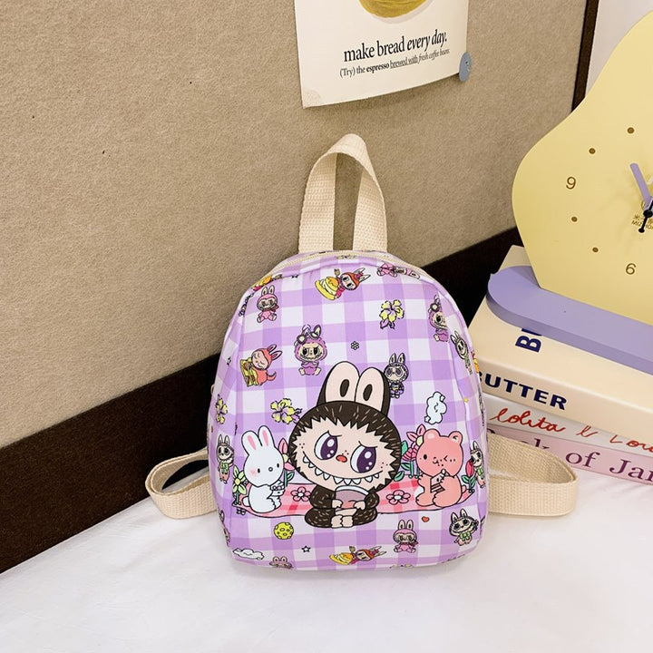 Cute children's kindergarten schoolbags with labubu printed