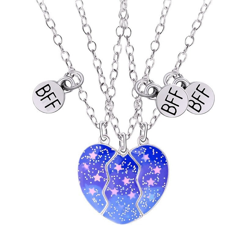 Valentine's Heart-shaped magnetic necklace for best friends students gift