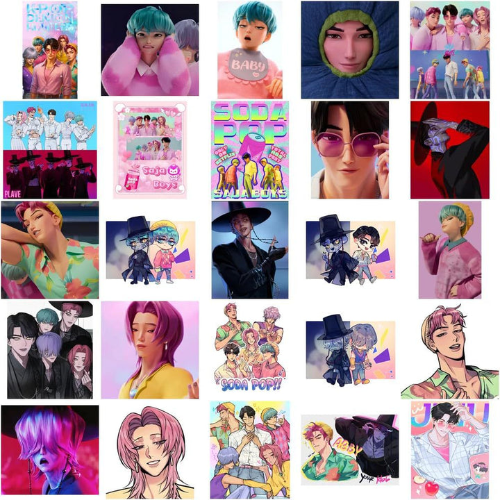 KDH K-pop inspired Waterproof deco Stickers Pack of 50