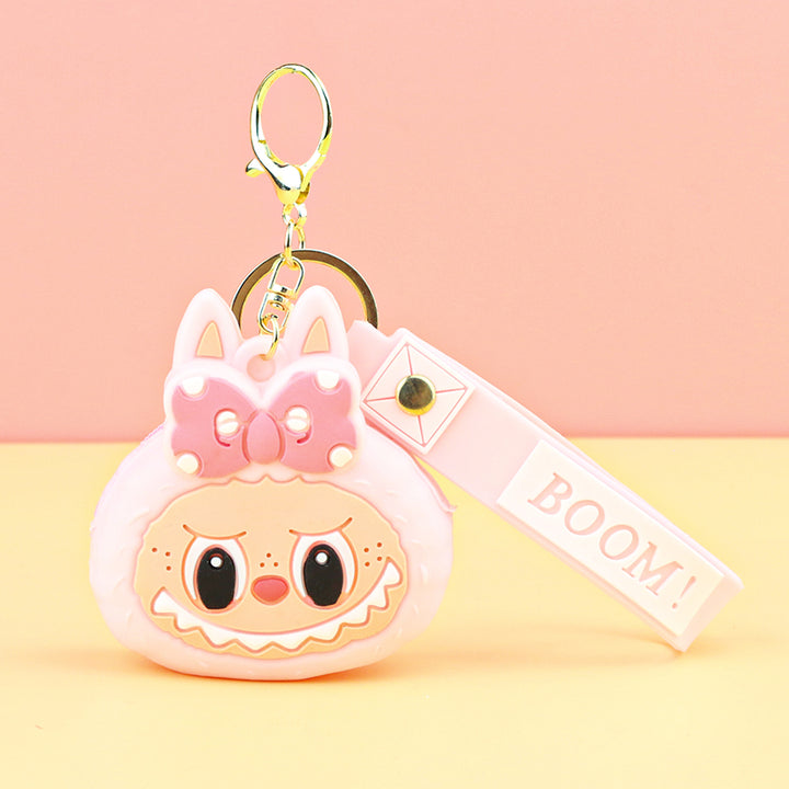 Children's silicone labubu coin purse key chain pendant gift