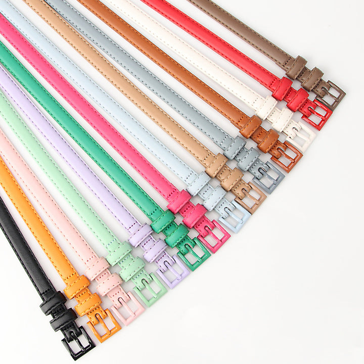 Summer fashion dopamine color women's thin belt