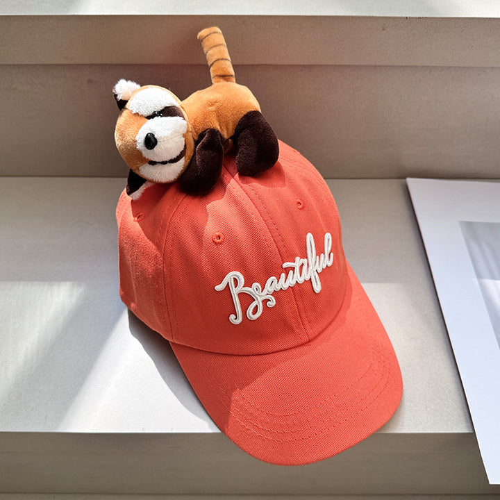 Cartoon doll decorated parent-child baseball cap