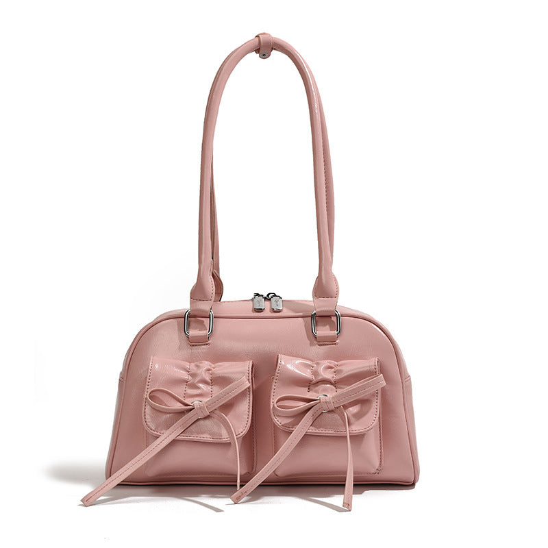 One-shoulder underarm bow bag for women