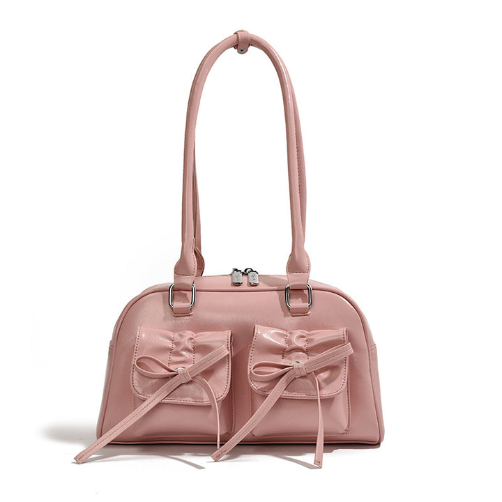 One-shoulder underarm bow bag for women