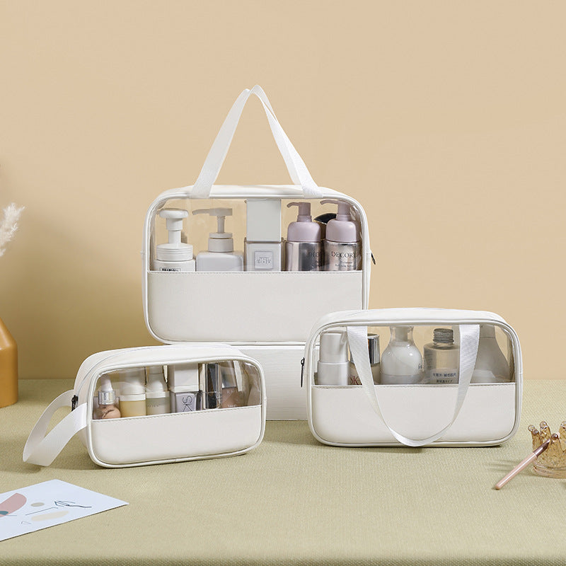 PVC large capacity cosmetic bag portable travel bag-3pcs set