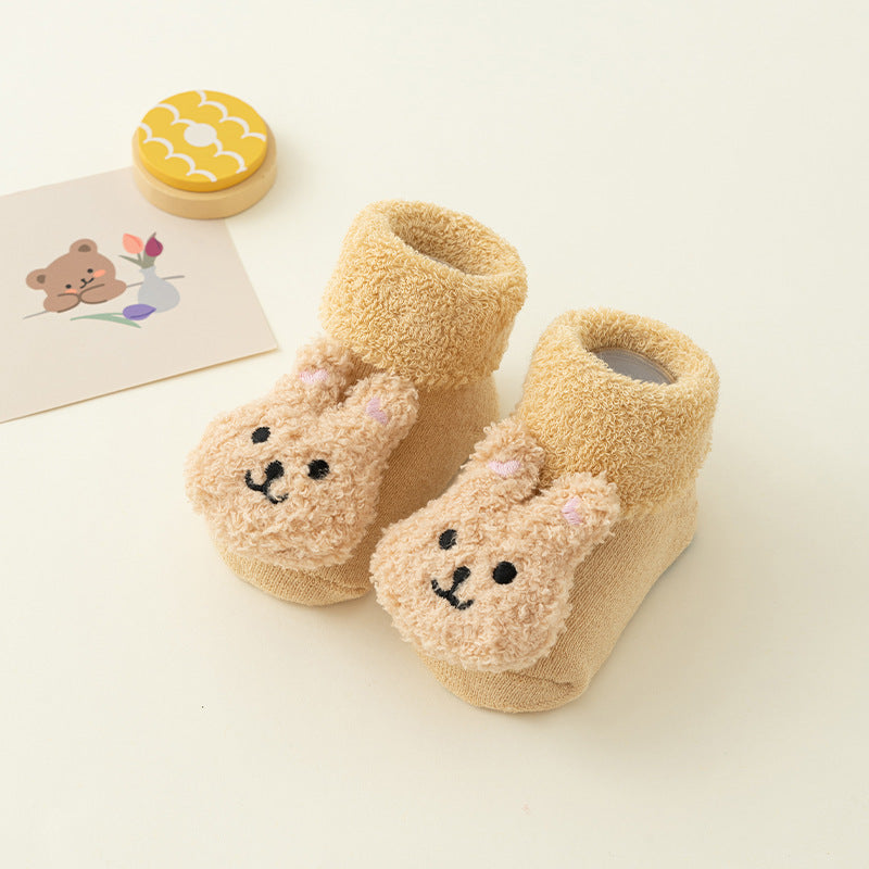 Newborn baby non-slip Terry plush socks