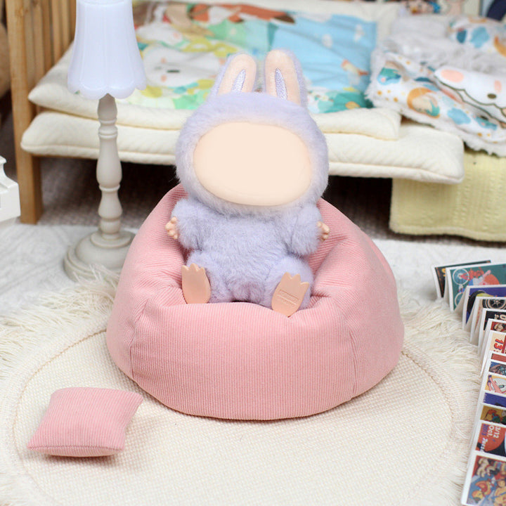 Mini lazy sofa for sitting labubu