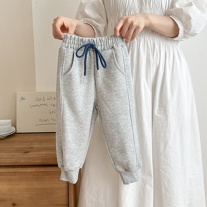 Kids loose sweatpants sports pants drawstring casual pants trousers