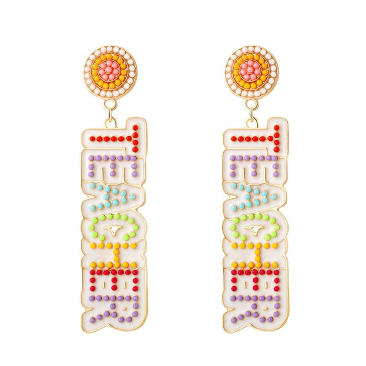 Back to school Teacher candy color earrings Teacher's Day gift