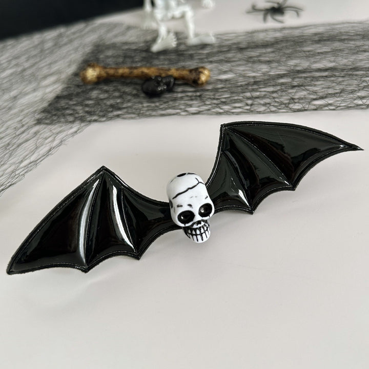 Halloween dark magic devil bat wings hair clip