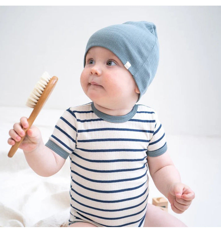 Summer Baby Pure Cotton Short-sleeved Striped Romper