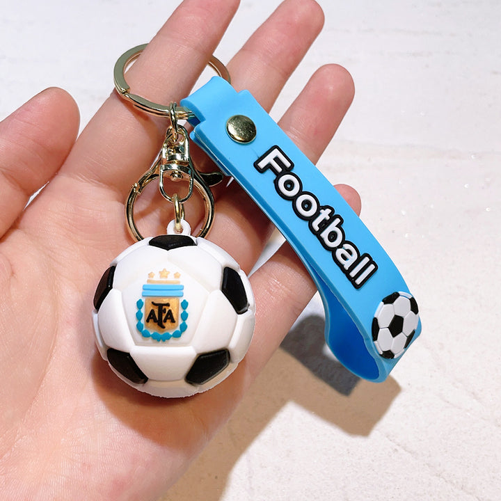 Football star character keychain Messi Ronaldo fan gift