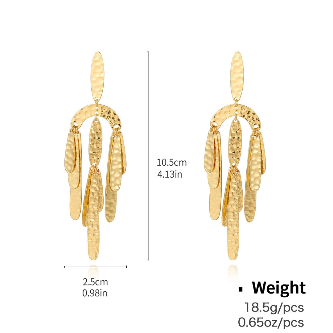 Boho Style Leaf Drop Earrings
