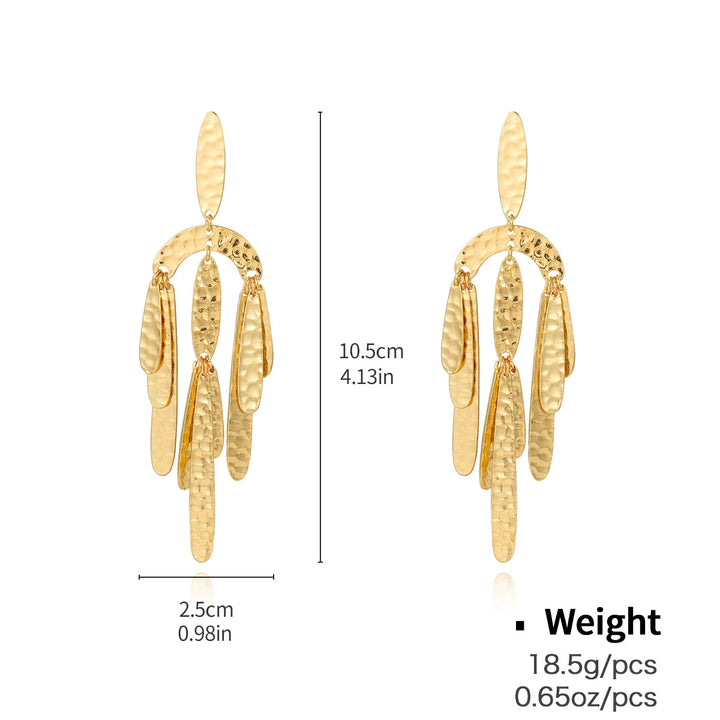 Boho Style Leaf Drop Earrings