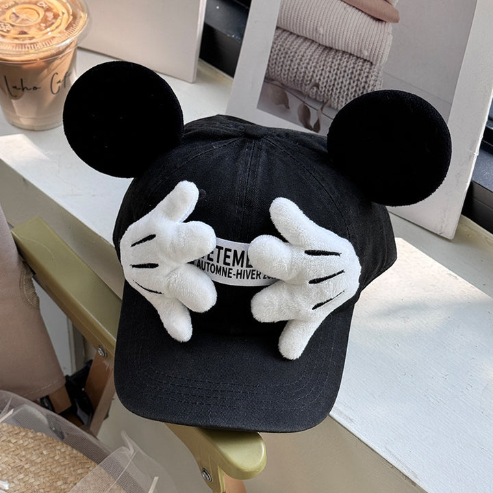 Cartoon Mickey ears baseball cap candy color hat