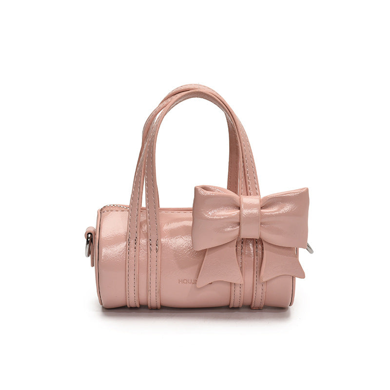 Solid Color Glossy mini Handbag Crossbody Bag