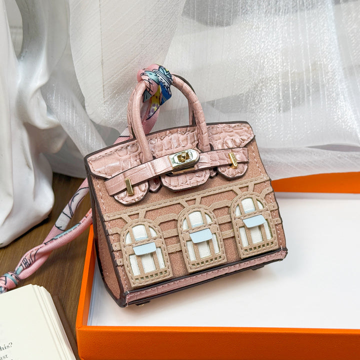 Mini House Bag Charm designer Bag Pendant-Retro series