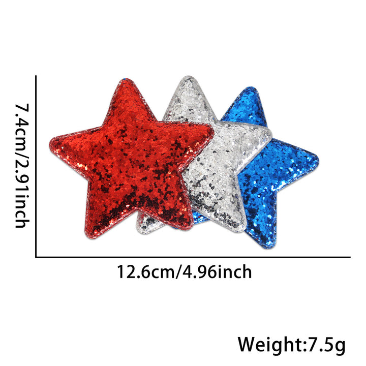 4th of July star sequin hair clip for kids&adults