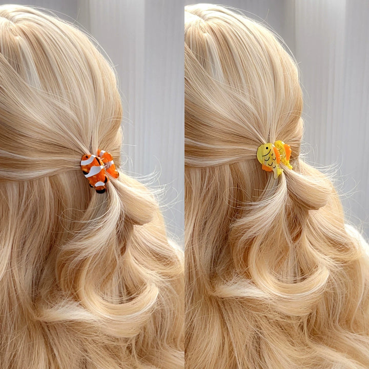 Cute fish hair clip Marine life acetate mini hair clip