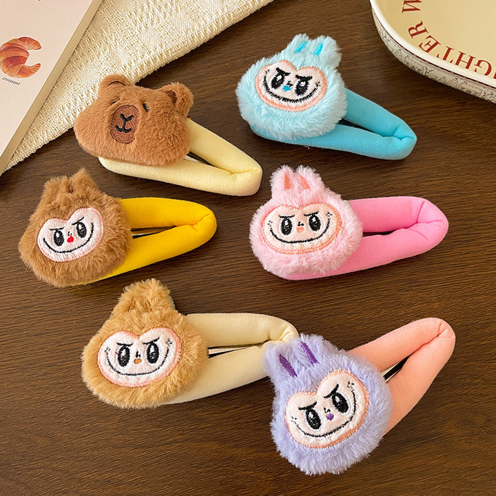 Labubu plush duckbill hair clip