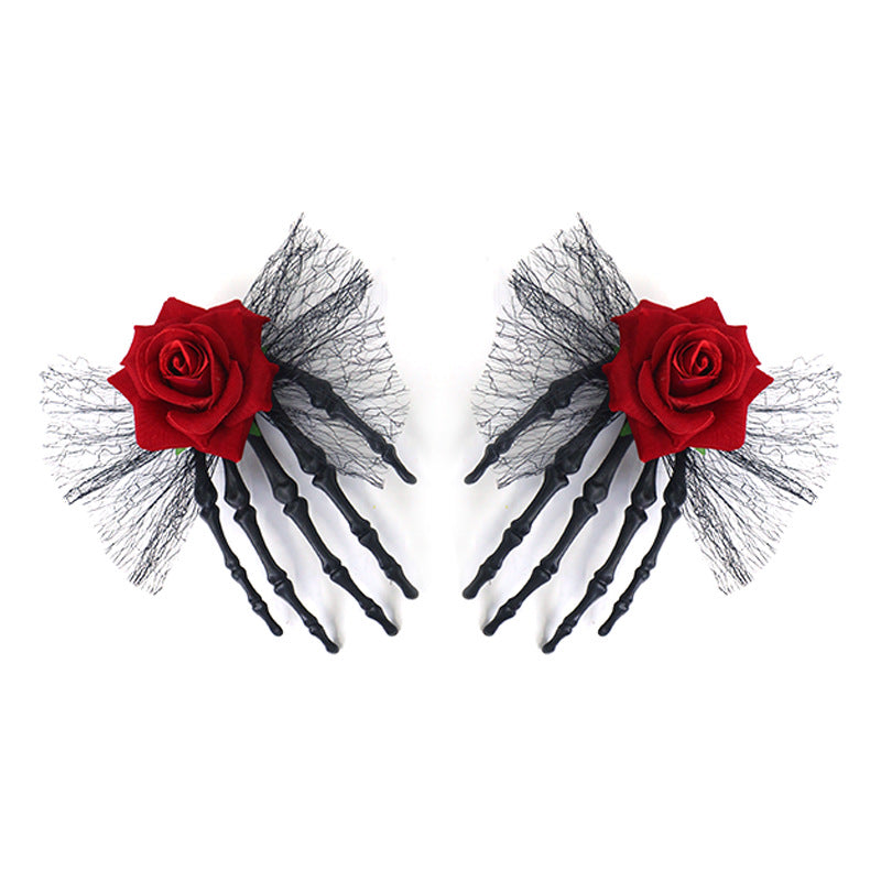 Halloween Skeleton Hand Hair Clip Halloween Party hair accessories