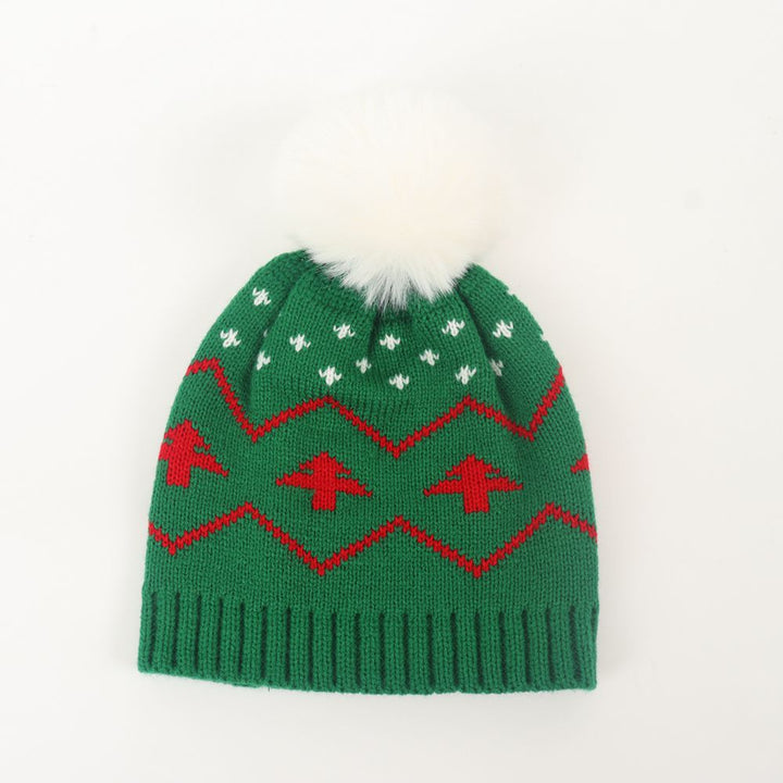 Baby toddler Christmas knitted hat jacquard beanie