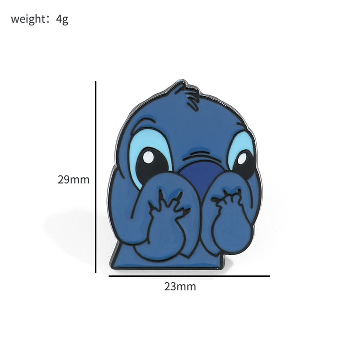 Cute cartoon Stitch metal alloy brooch Stitch badge