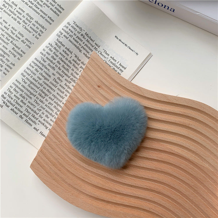 Sweet heart Furry hair clip for girls women