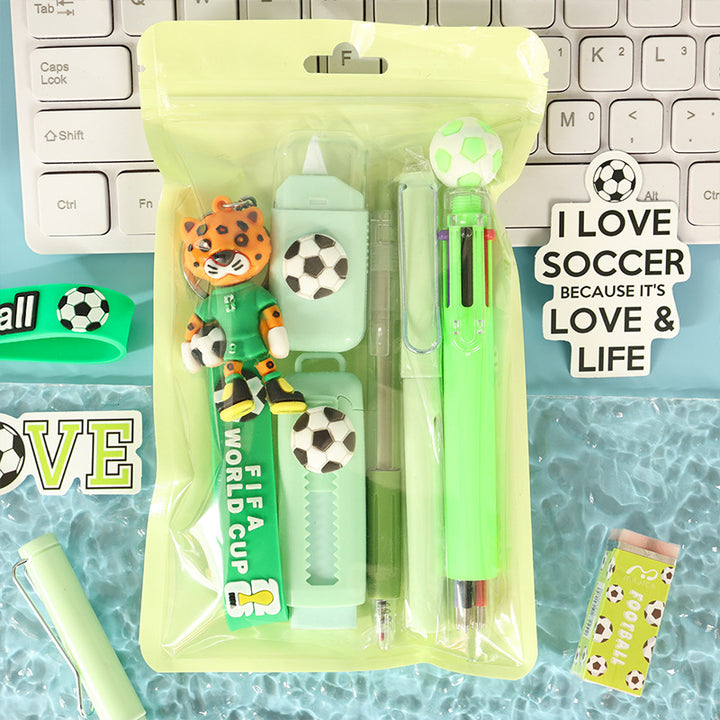 6-piece World Cup football stationery set for students World Cup souvenirs
