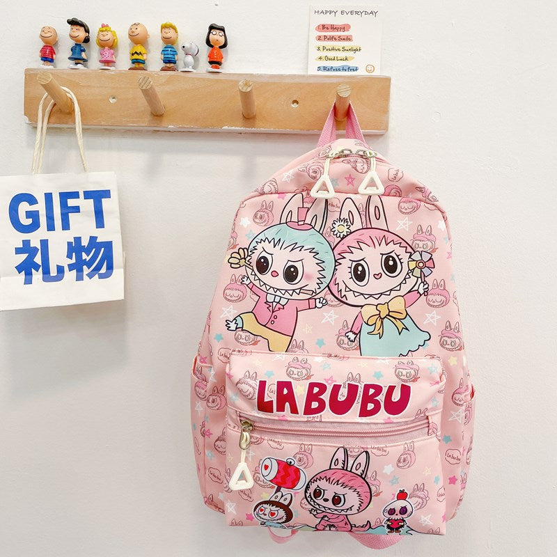 Lightweight large capacity children's labubu school backpack
