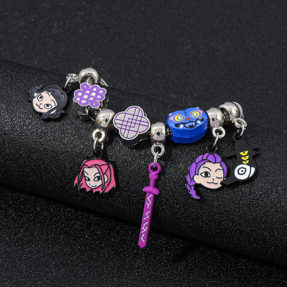 Kpop Demon Hunters beaded alloy bracelet