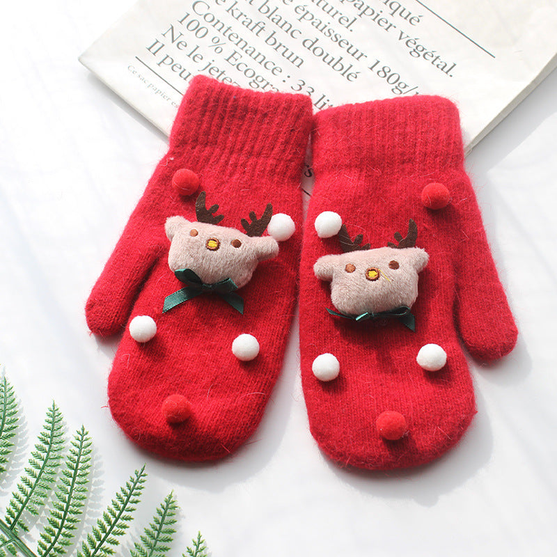 Christmas thickened warm gloves xmas gifts