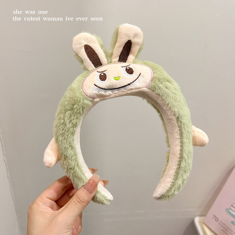 Cute cartoon labubu headband SPA headband