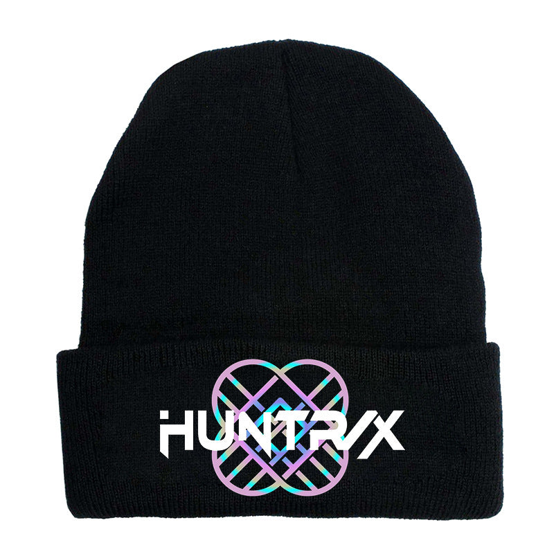 Kpop Demon Hunters knitted beanie hat-black
