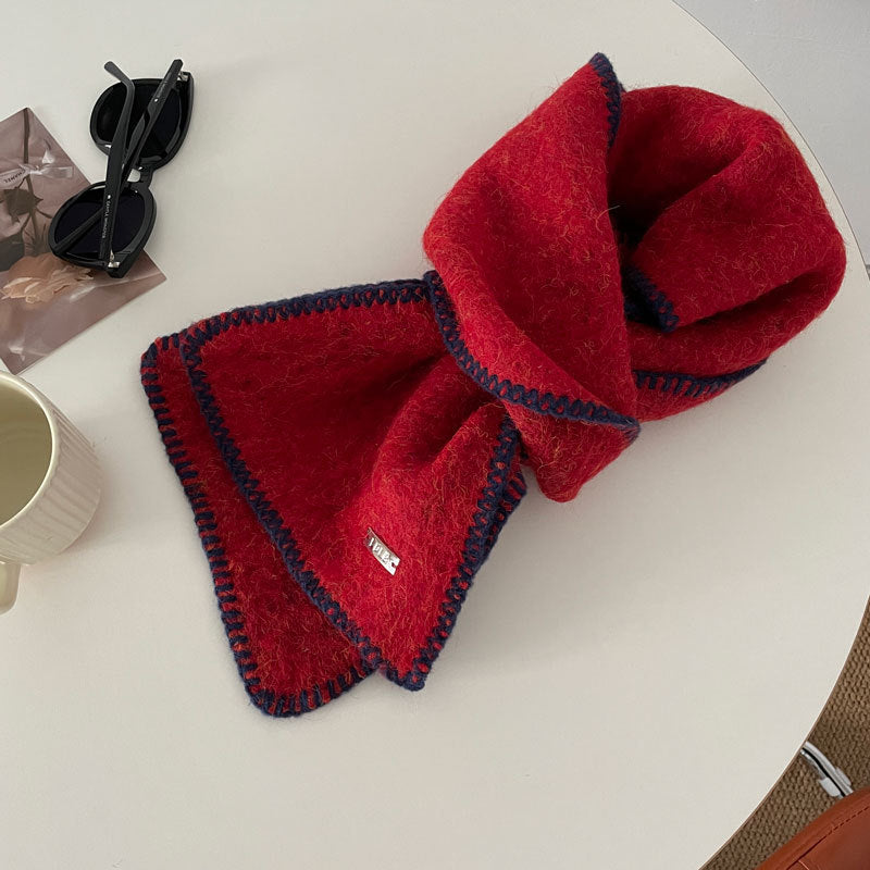Lockstitch soft Color Contrast Warm Scarf