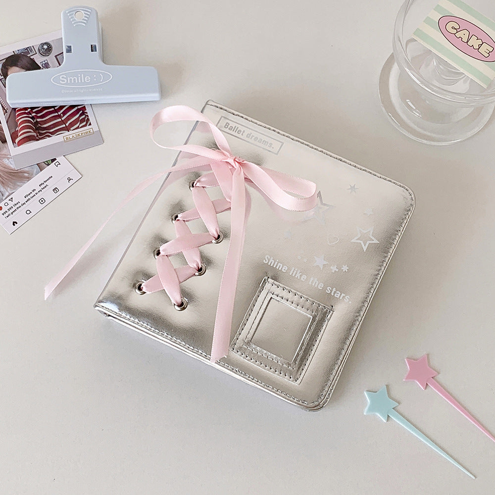 Bow tie silver Photo Card Collection Album Picture Collecting Book