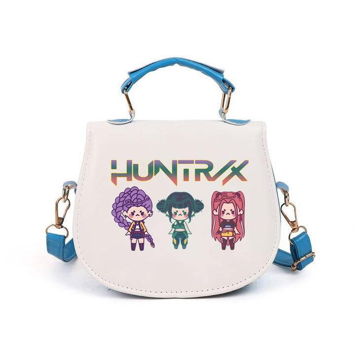 Kpop Demon Hunter small PU handbag shoulder bag-blue