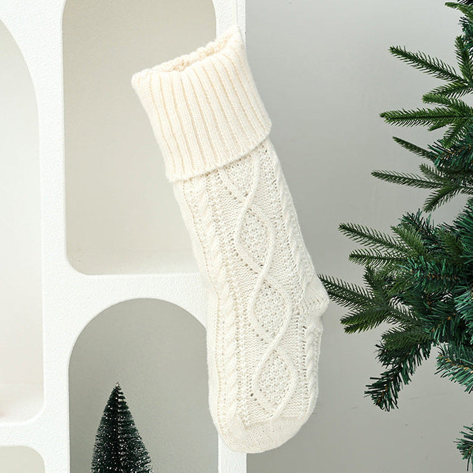 2026 Embroidered Christmas Stocking Knitted Family Stocking with Name Holiday Xmas Gift