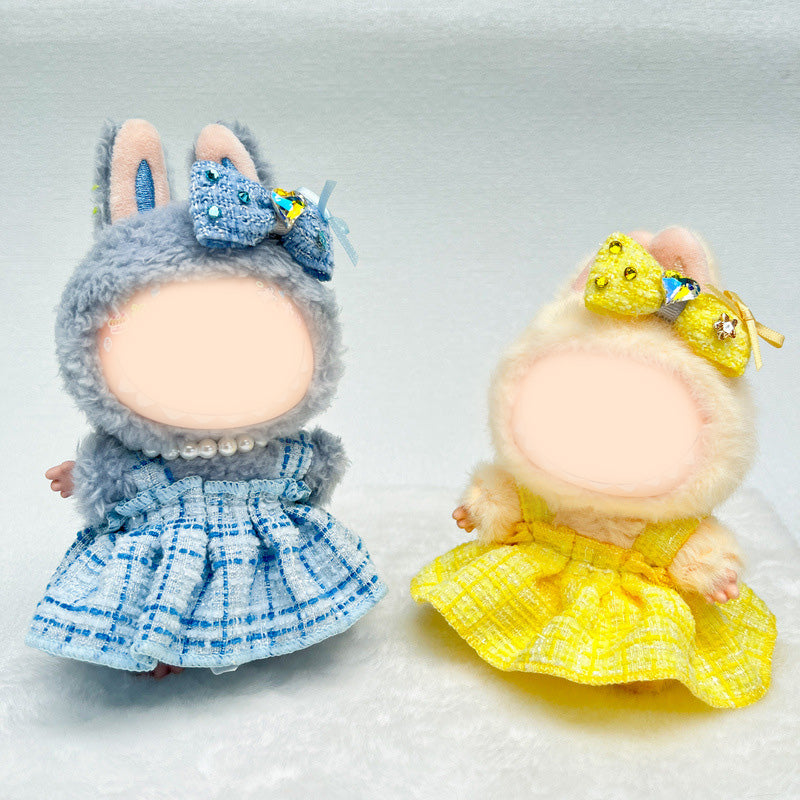 Elegant retro woolen skirt for labubu