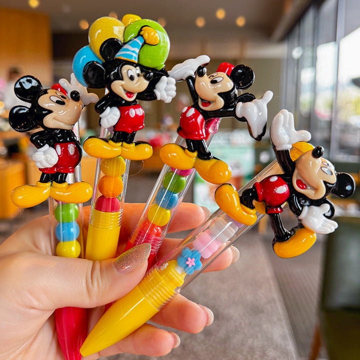 Creative Mickey ballpoint pen cute 3D Mickey patch pen