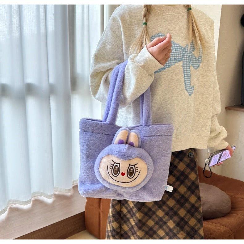 Labubu cute cartoon plush handbag labubu tote bag