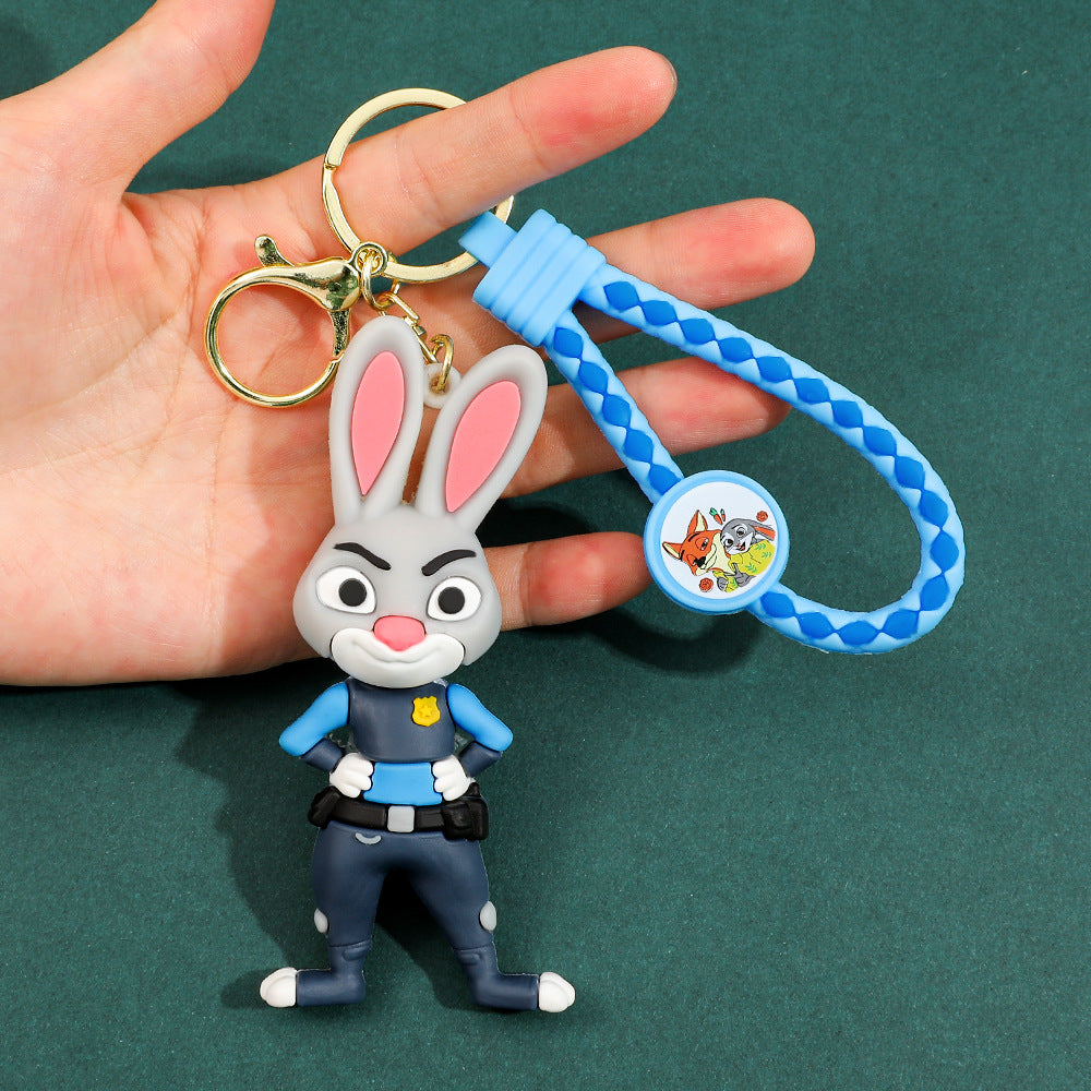 Zootopia character Silicone KeyChain Nick Judy pendant