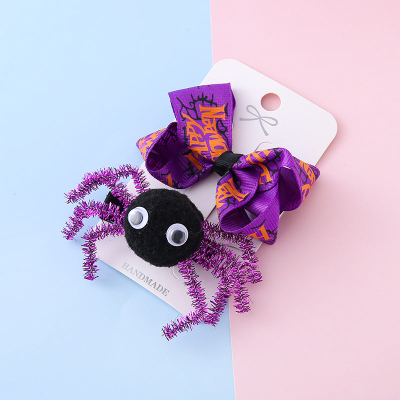 Halloween funny 3D spider hair clip party dress up