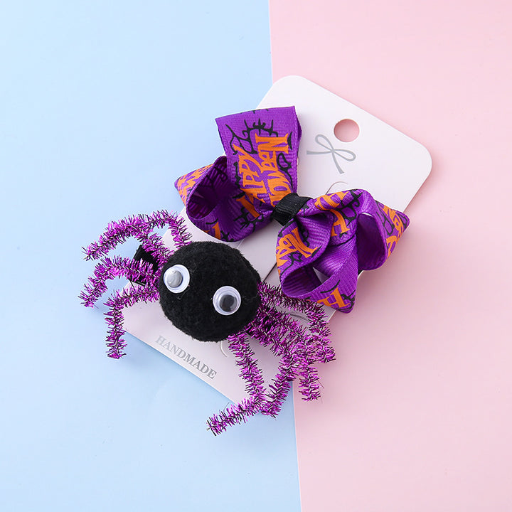 Halloween funny 3D spider hair clip party dress up