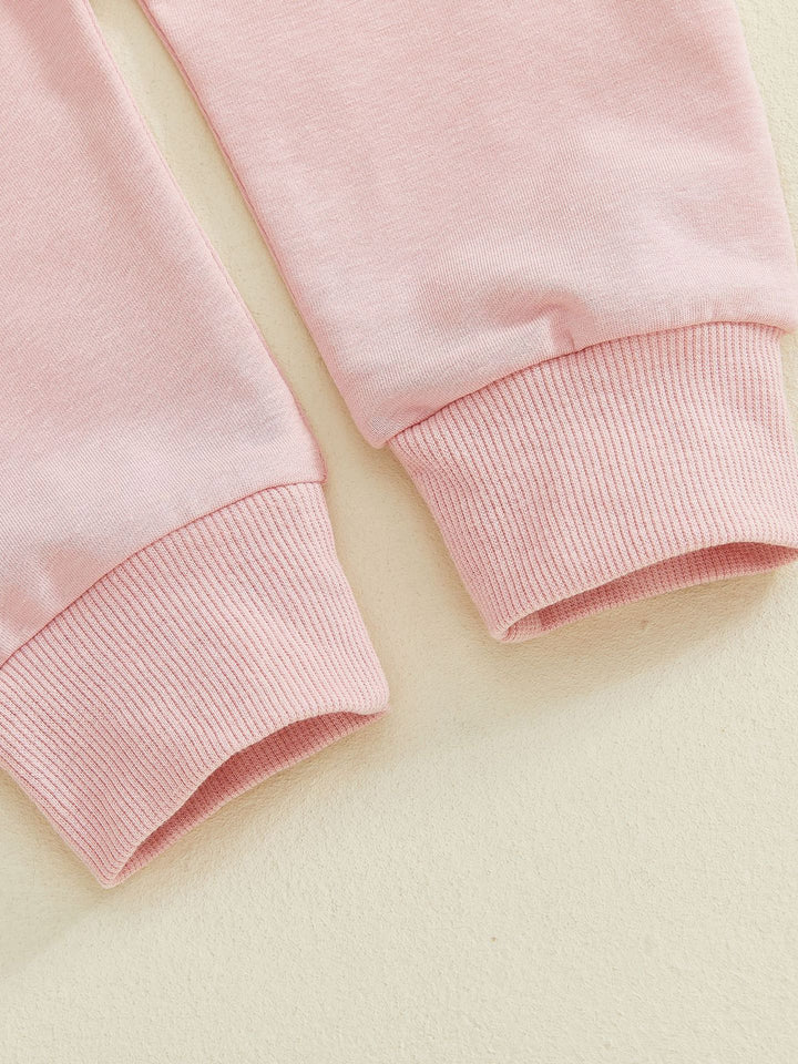 Valentine's xoxo Chenille embroidered sweatshirt pant 2pcs set