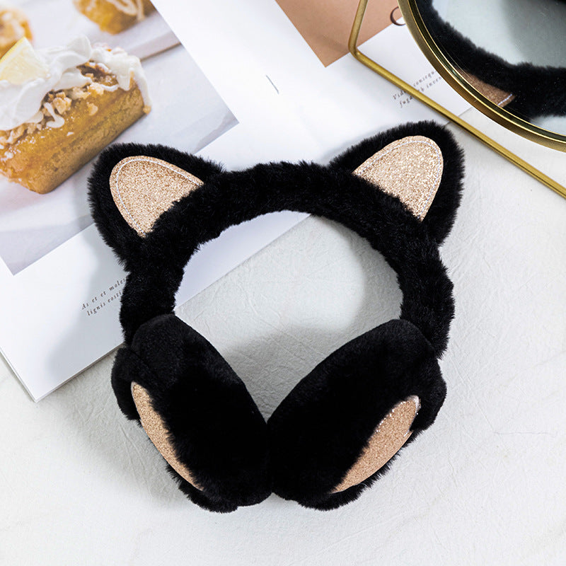 Children's Glitter Heart Cat Ears earmuffs