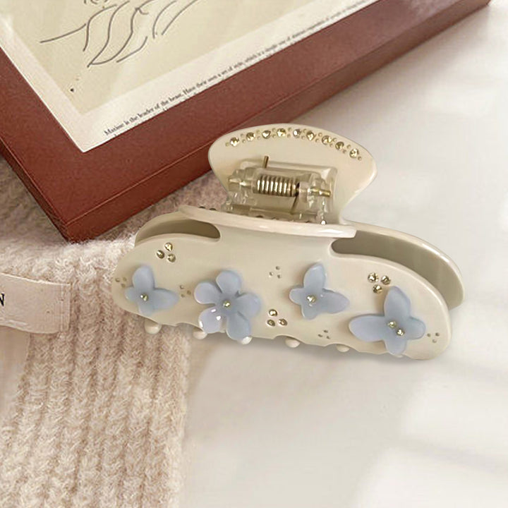 Acetic diamond summer hair shark clip for women